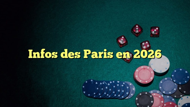 Infos des Paris en 2026