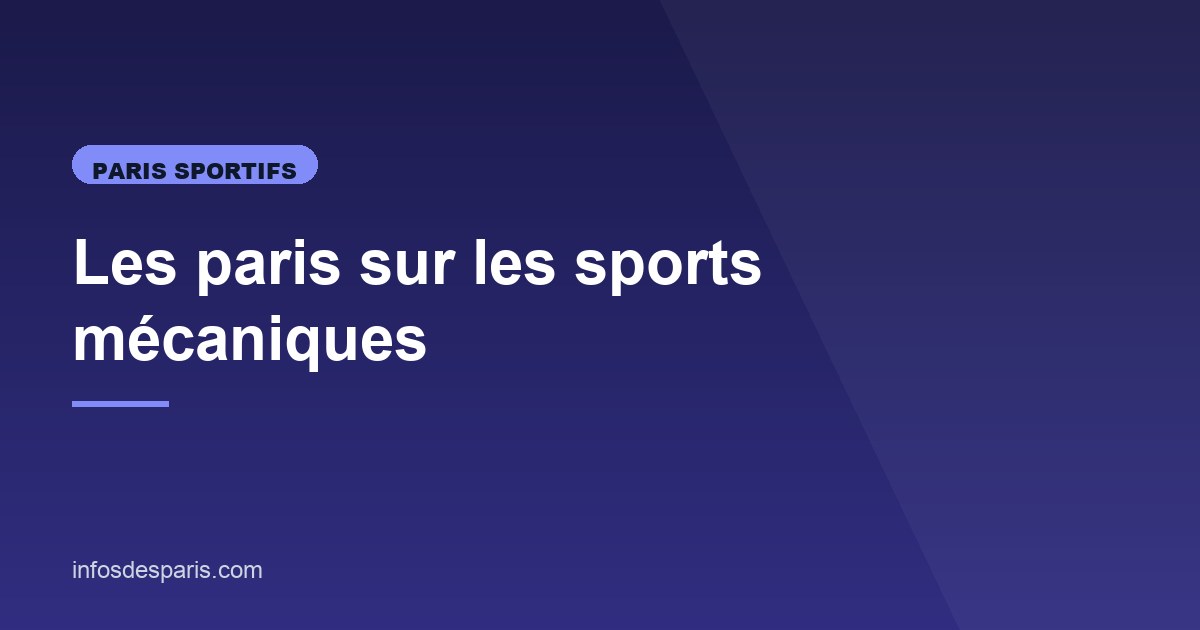Illustration de l'article consacré aux paris sur les sports mécaniques