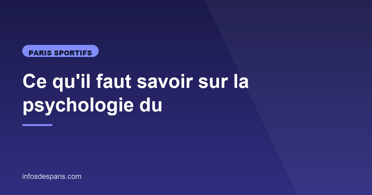 Illustration de l'article consacré à la psychologie du parieur